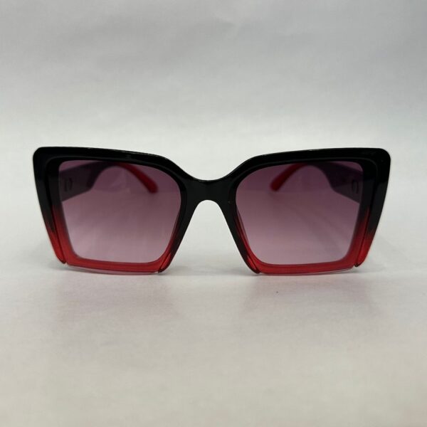 Chic Cat-Eye Sunglasses with Red Gradient Frame